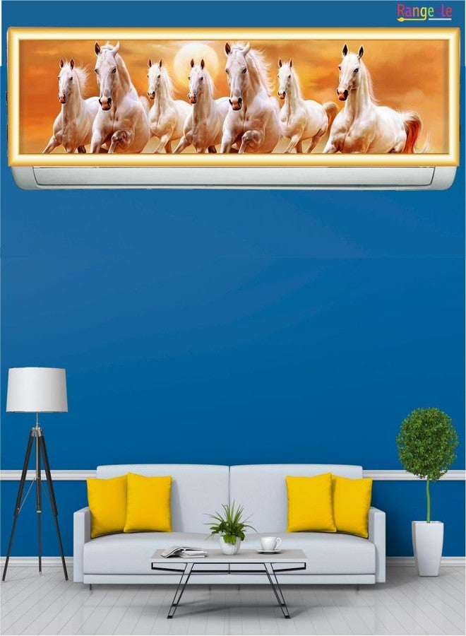Rangeele 'Modern Vastu Running Seven Horse'' AC Cover Sticker (96.2 cm x30.5 cmx 24 cm) - Image 4